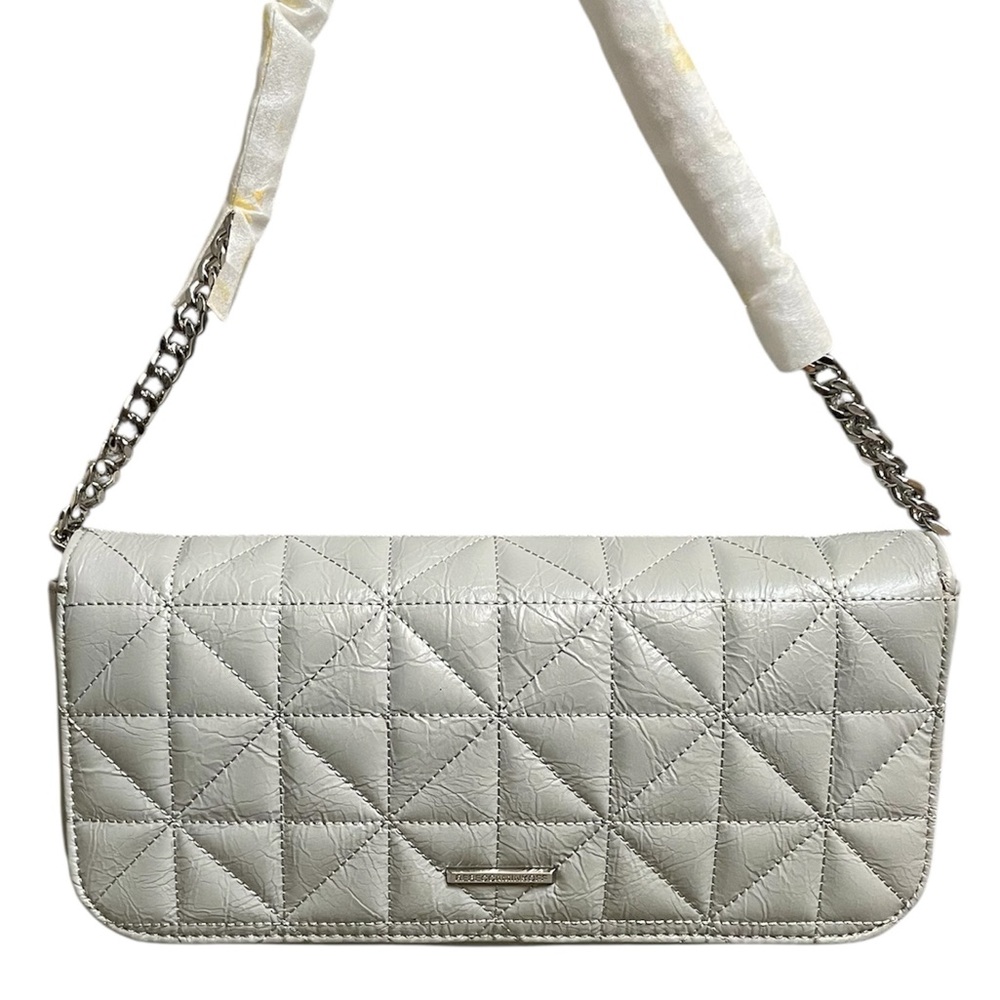 Rebecca Minkoff Crinkled Dove Gray Nordstrom Anniversary Shoulder Bag New! - Picture 4 of 11